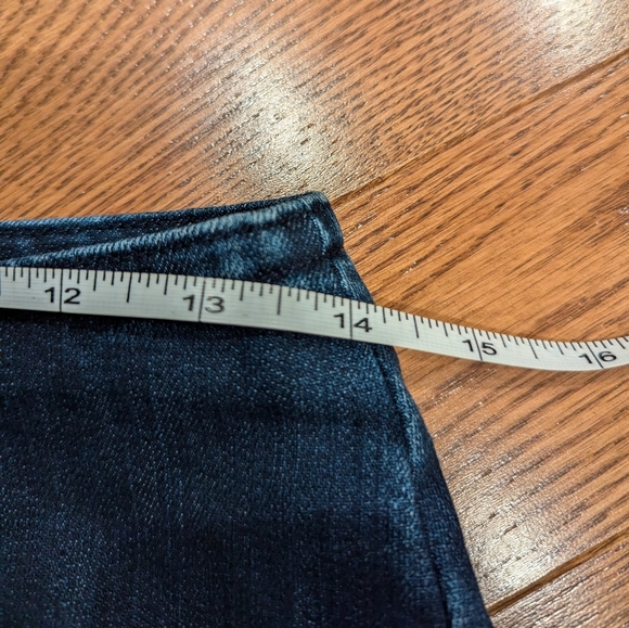 Leifsdottir Anthropologie Lana Denim skirt dark wash ruffle size 4 - Picture 6 of 8